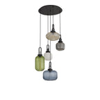 NLK00329 Acme 5 Light Round Pendant Matt Black Matt Black