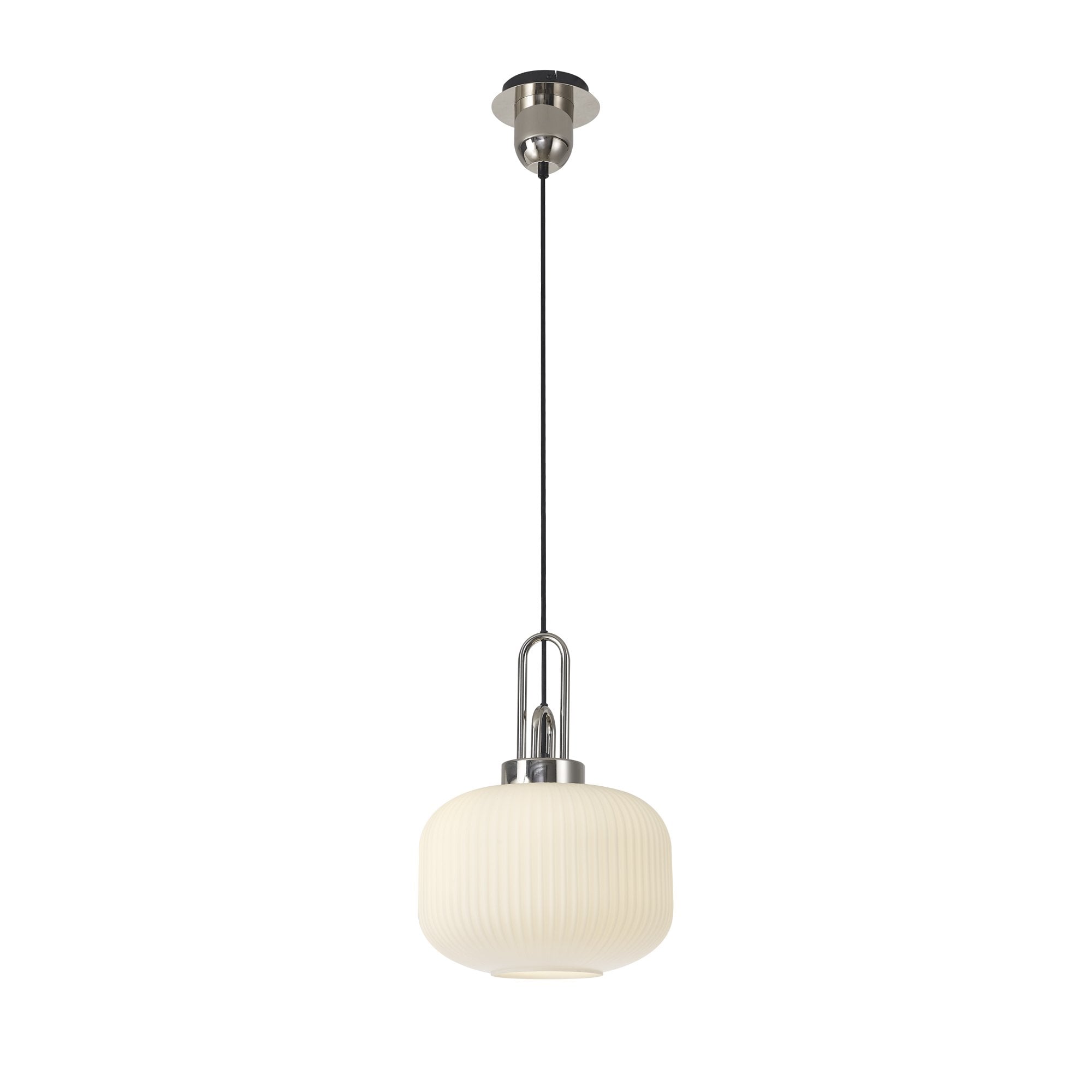 NLK05159 Amsterdam 1 Light Pendant Polished Nickel Matt Black