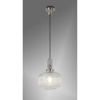 NLK05169 Amsterdam 1 Light Pendant Polished Nickel Matt Black