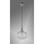 NLK05169 Amsterdam 1 Light Pendant Polished Nickel Matt Black