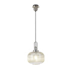 NLK05179 Amsterdam 1 Light Pendant Polished Nickel Matt Black