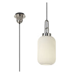 NLK05189 Amsterdam 1 Light Pendant Polished Nickel Matt Black