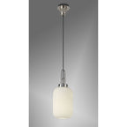 NLK05189 Amsterdam 1 Light Pendant Polished Nickel Matt Black