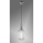 NLK05199 Amsterdam 1 Light Pendant Polished Nickel Matt Black