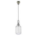 NLK05199 Amsterdam 1 Light Pendant Polished Nickel Matt Black