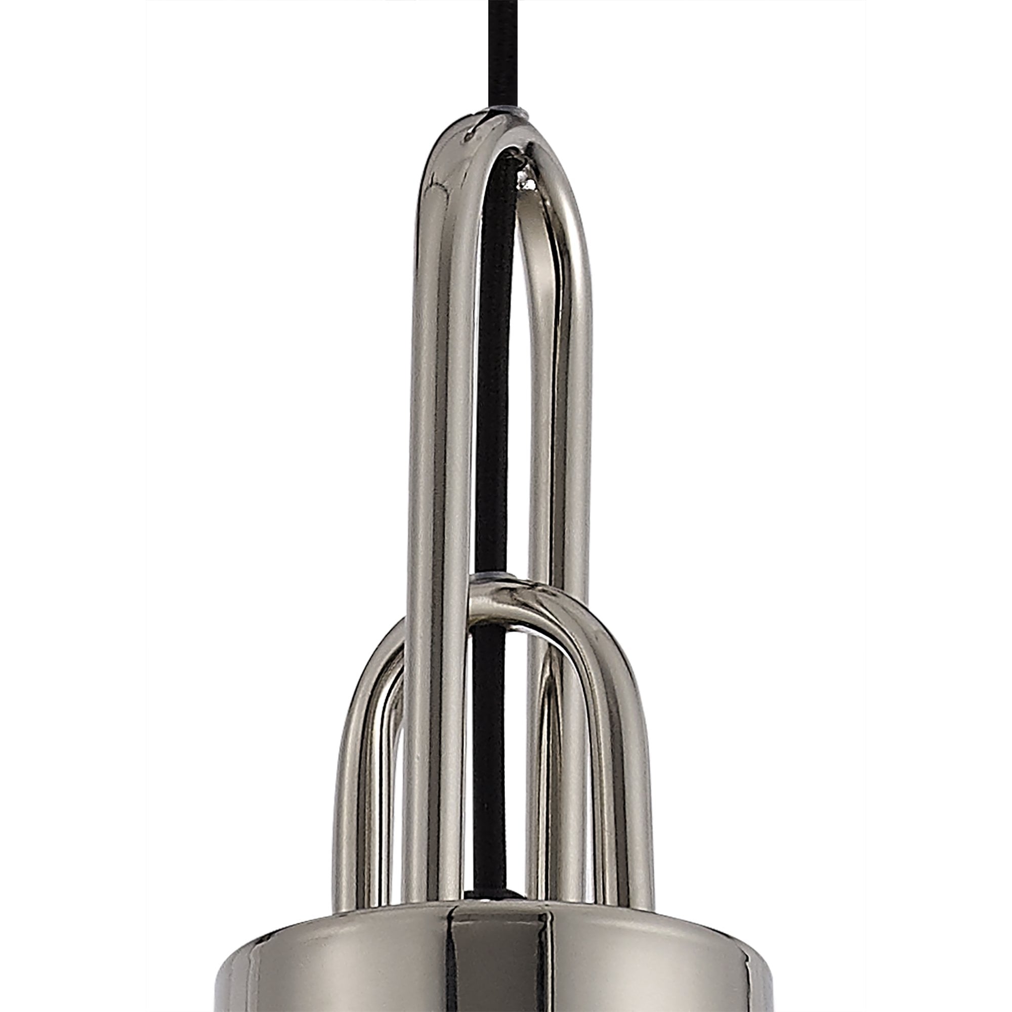 NLK05199 Amsterdam 1 Light Pendant Polished Nickel Matt Black