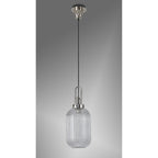 NLK05199 Amsterdam 1 Light Pendant Polished Nickel Matt Black