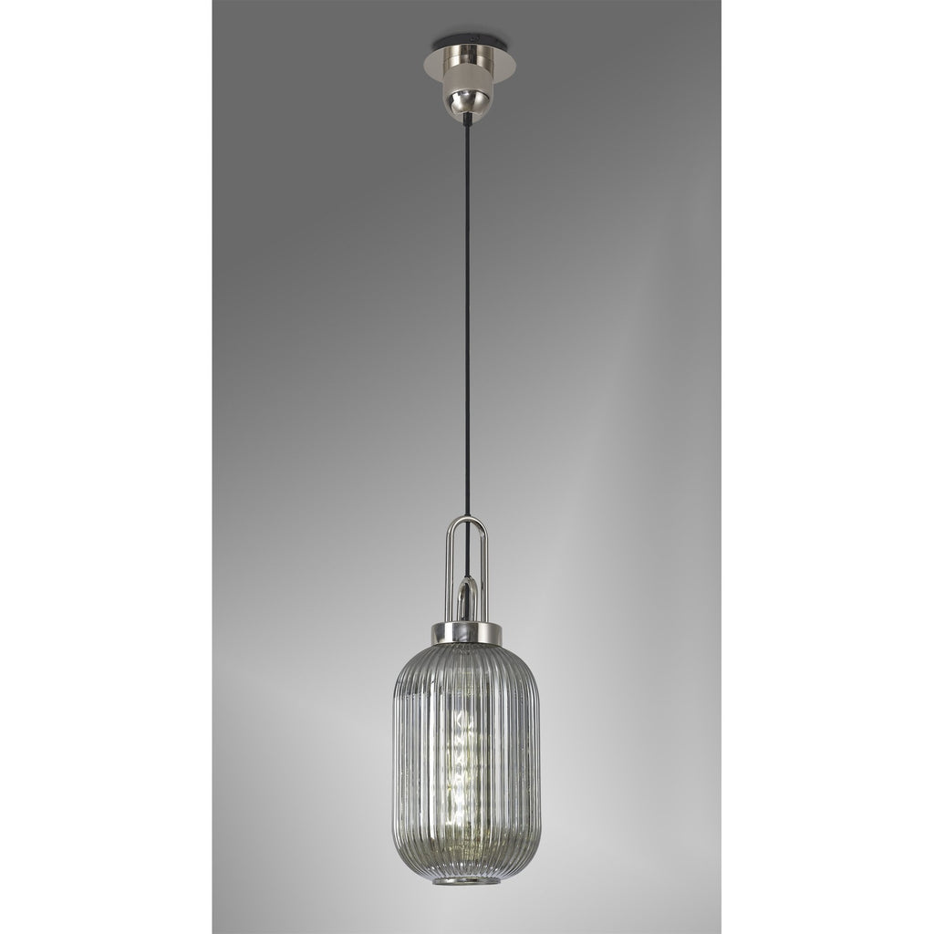 NLK05209 Amsterdam 1 Light Pendant Polished Nickel Matt Black