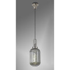NLK05209 Amsterdam 1 Light Pendant Polished Nickel Matt Black