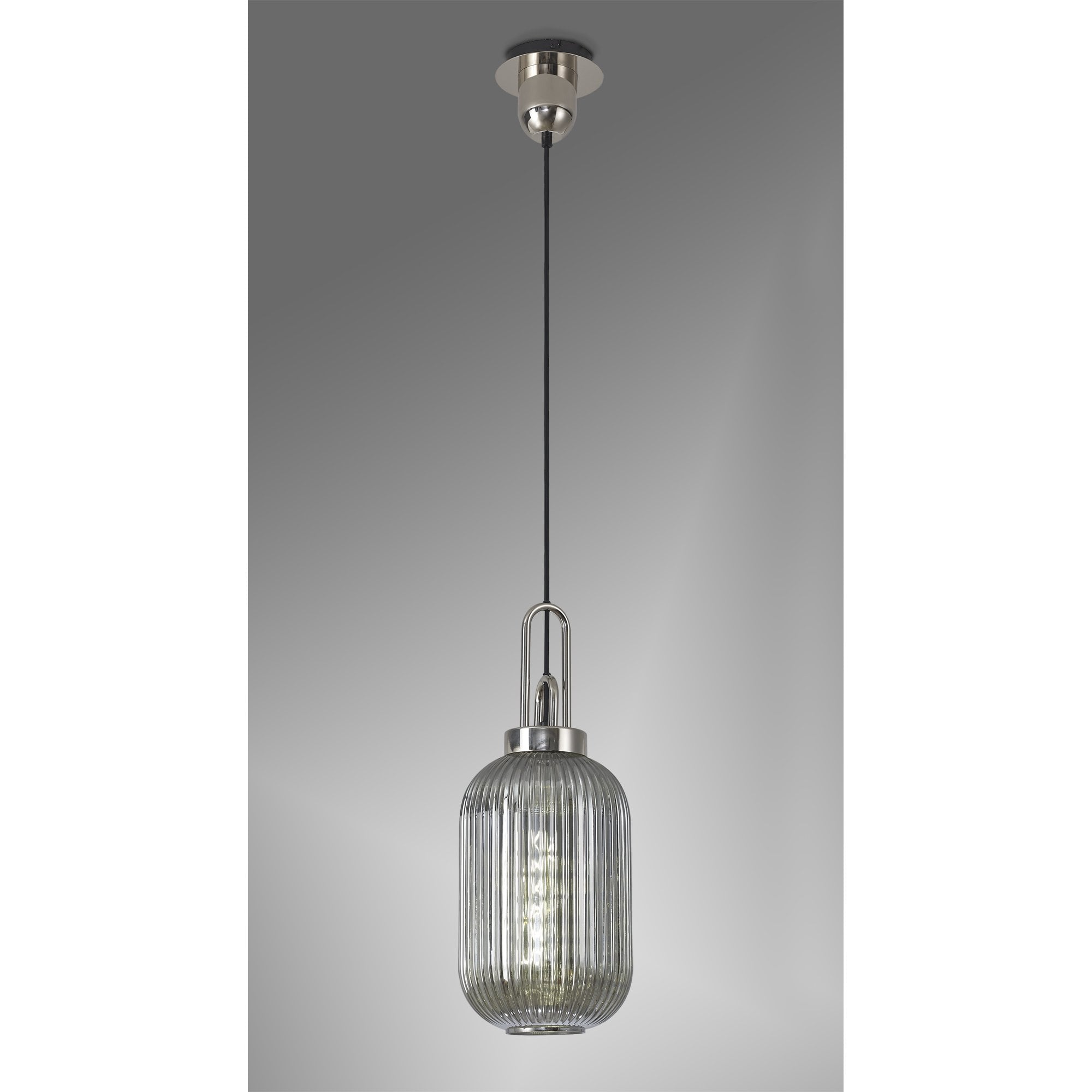 NLK05209 Amsterdam 1 Light Pendant Polished Nickel Matt Black