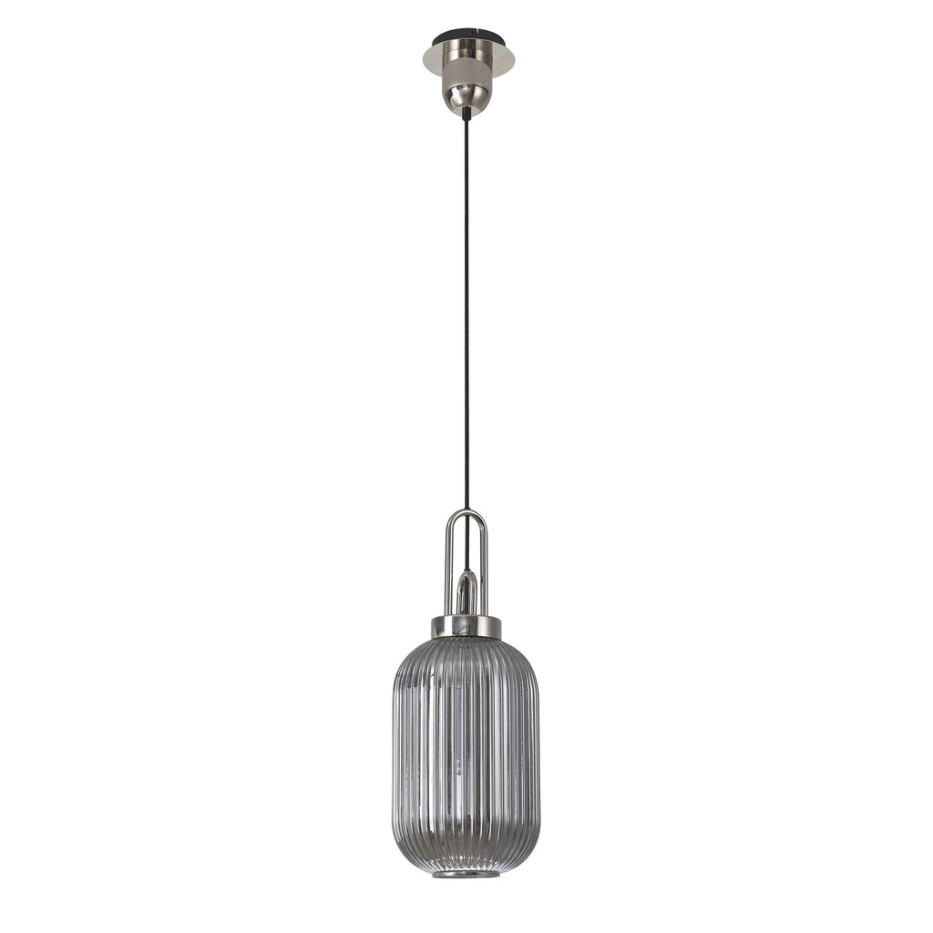 NLK05209 Amsterdam 1 Light Pendant Polished Nickel Matt Black