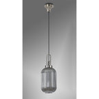 NLK05209 Amsterdam 1 Light Pendant Polished Nickel Matt Black