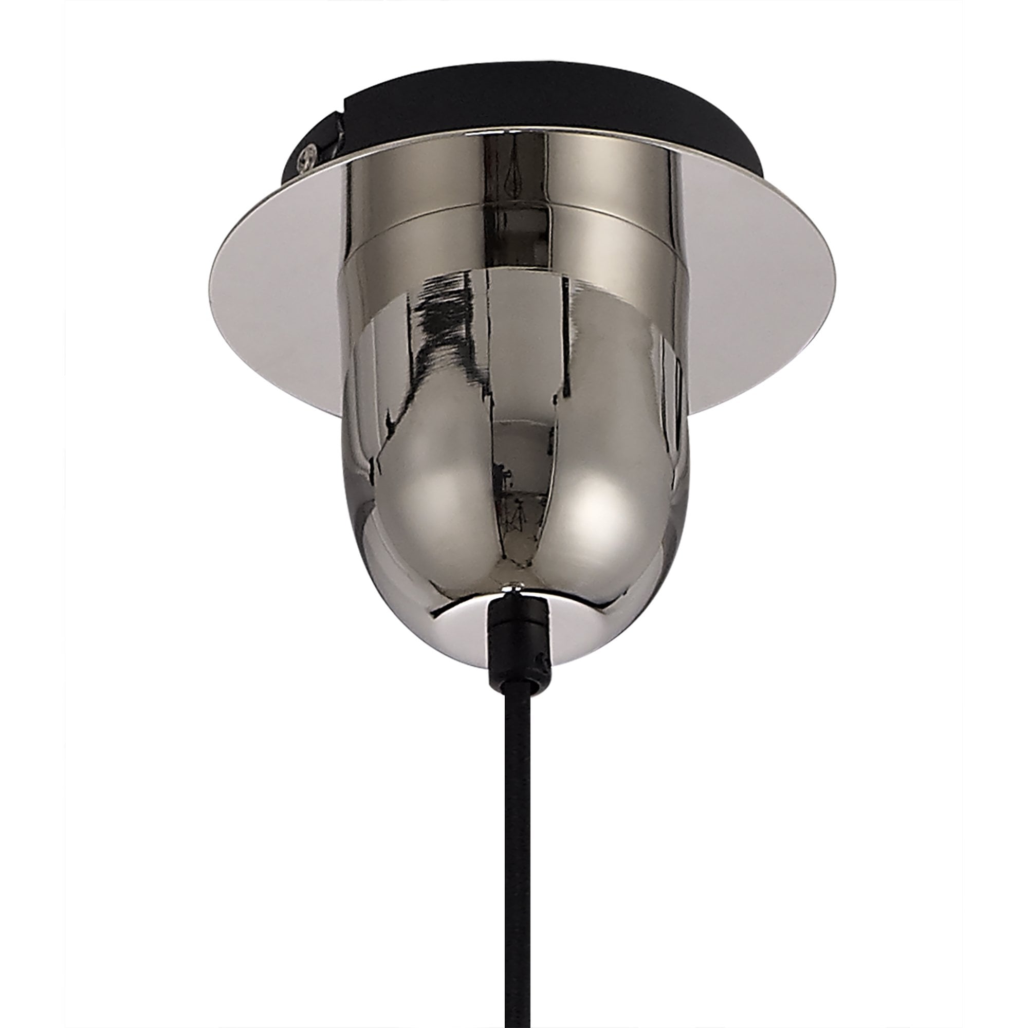 NLK05219 Amsterdam  1 Light Pendant Polished Nickel Matt Black
