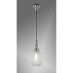 NLK05229 Amsterdam 1 Light Pendant Polished Nickel Matt Black