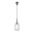 NLK05229 Amsterdam 1 Light Pendant Polished Nickel Matt Black