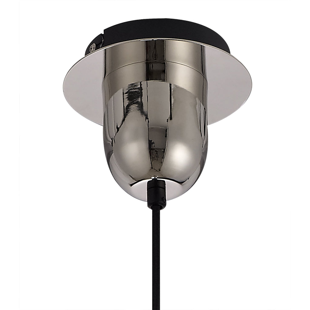 NLK05229 Amsterdam 1 Light Pendant Polished Nickel Matt Black