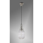NLK05229 Amsterdam 1 Light Pendant Polished Nickel Matt Black
