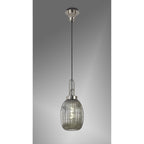 NLK05239 Amsterdam 1 Light Pendant Polished Nickel Matt Black