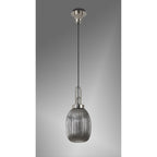 NLK05239 Amsterdam 1 Light Pendant Polished Nickel Matt Black