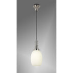 NLK05259 Amsterdam 1 Light Pendant Polished Nickel Matt Black