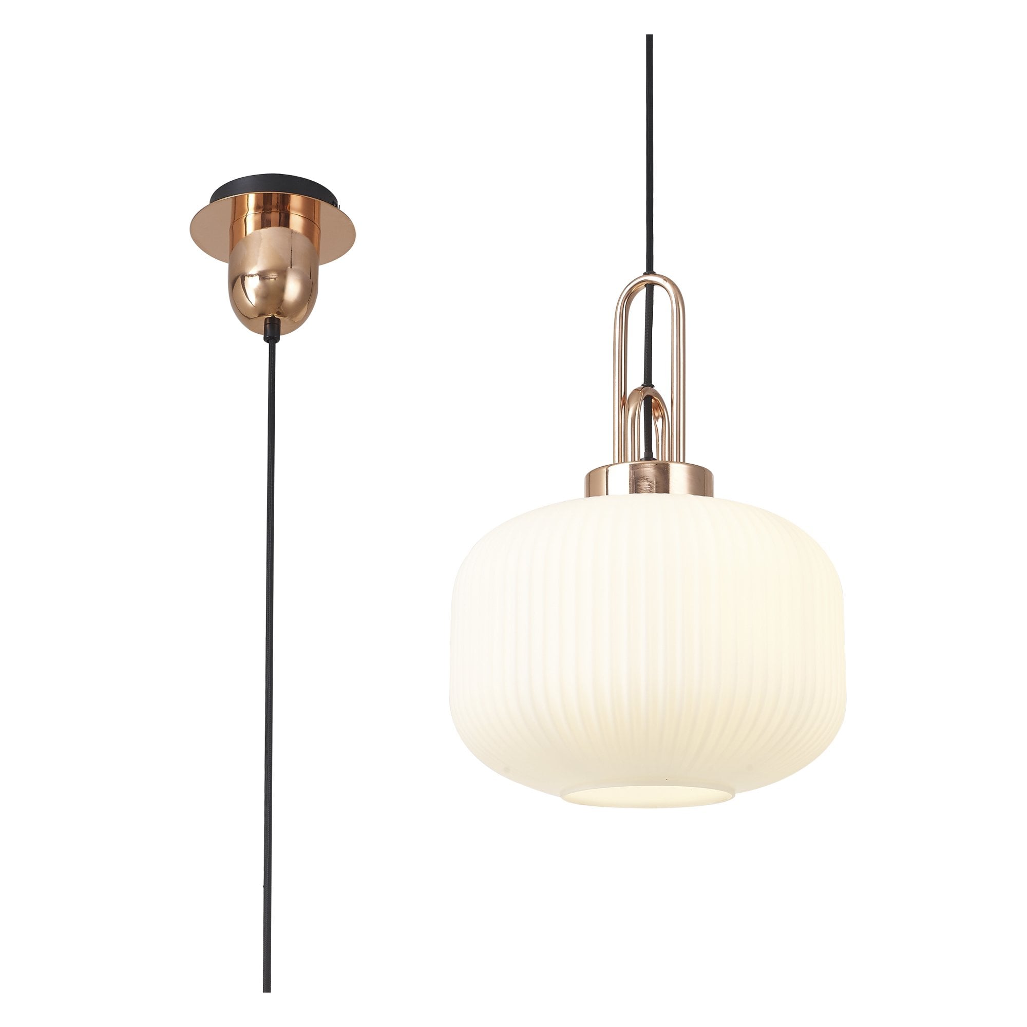 NLK05269 Amsterdam 1 Light Pendant Copper Matt Black