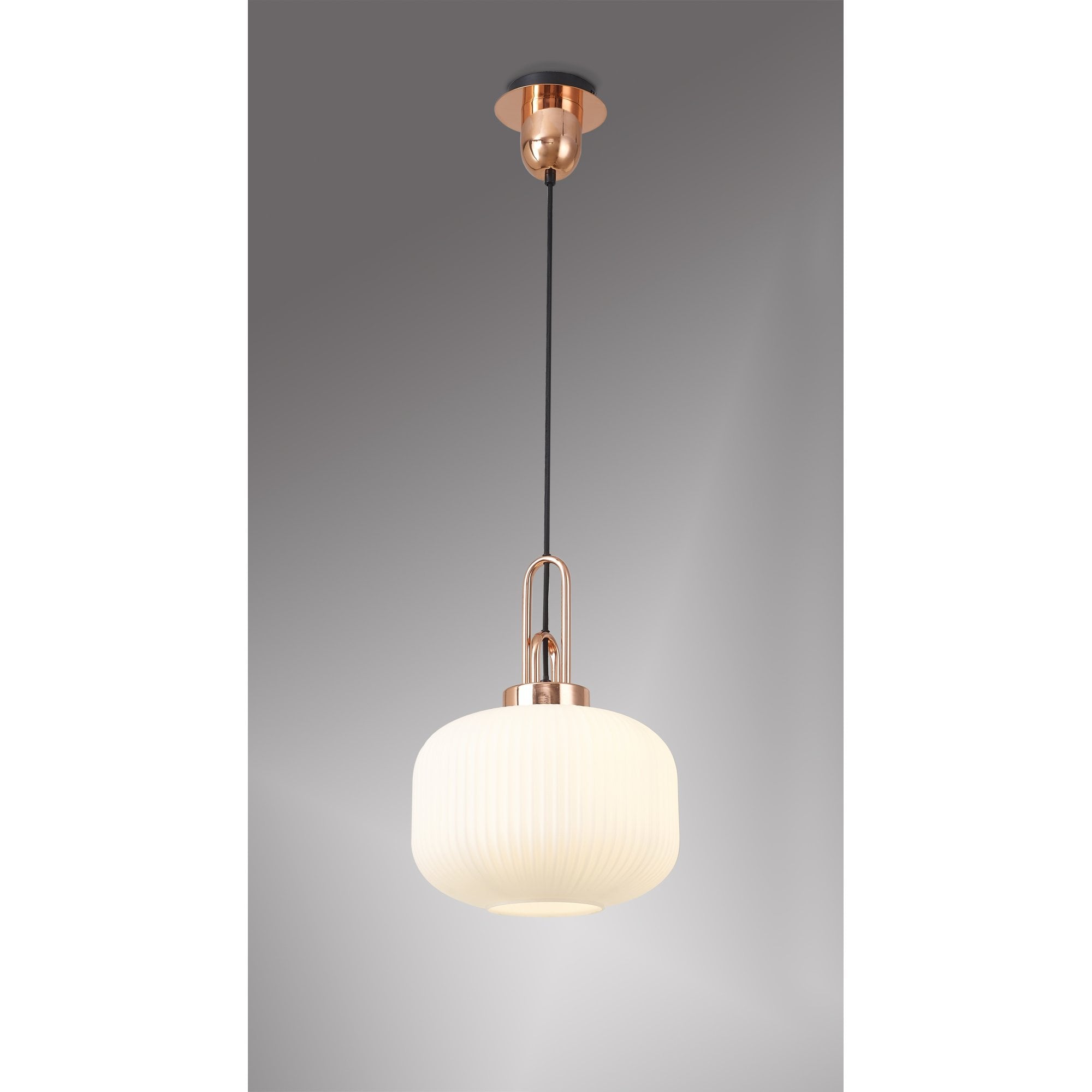 NLK05269 Amsterdam 1 Light Pendant Copper Matt Black