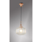 NLK05279 Amsterdam 1 Light Pendant Copper Matt Black