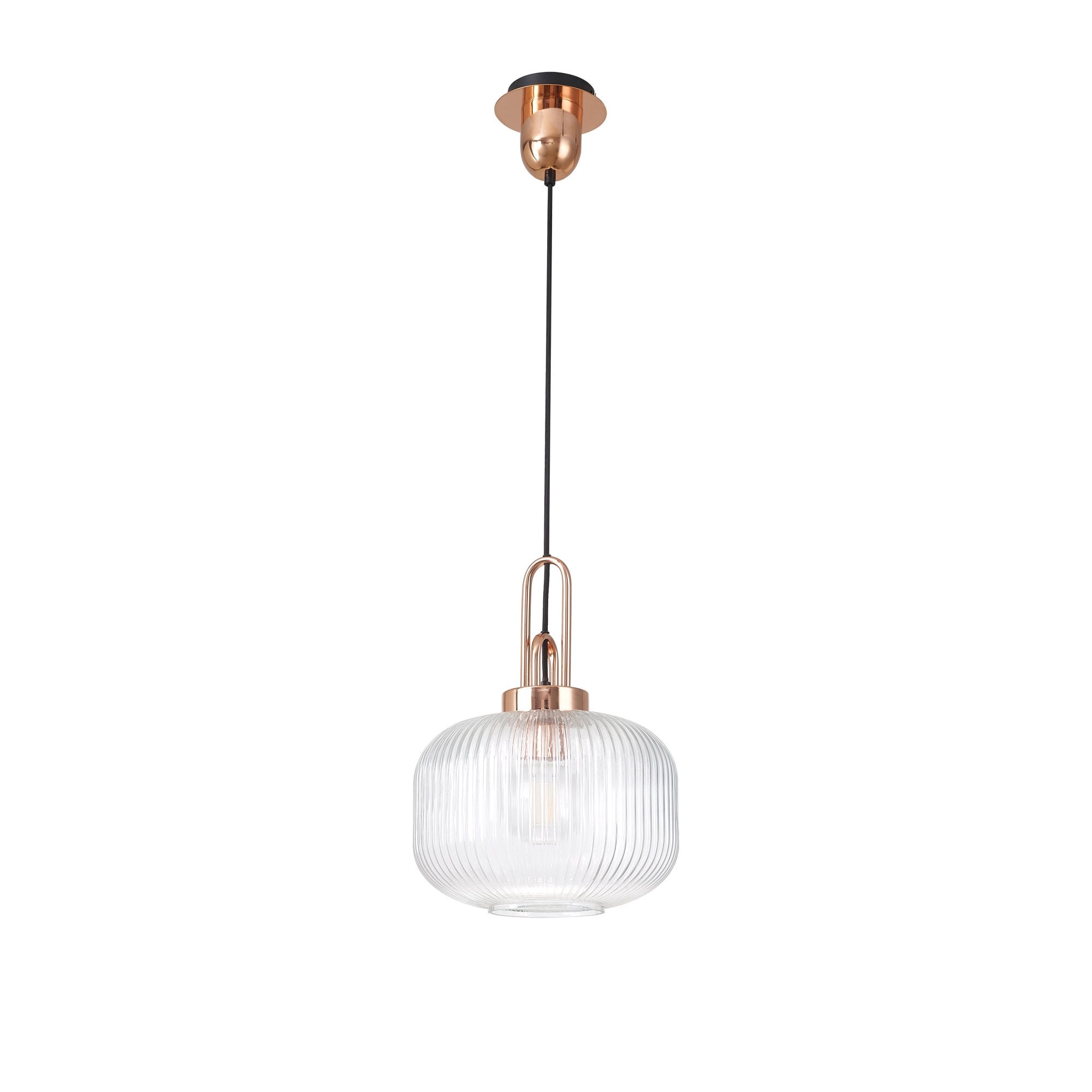NLK05279 Amsterdam 1 Light Pendant Copper Matt Black