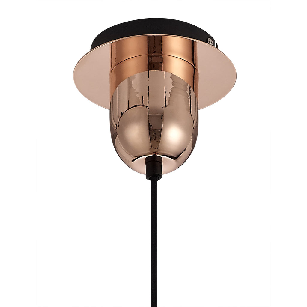 NLK05279 Amsterdam 1 Light Pendant Copper Matt Black