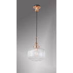 NLK05279 Amsterdam 1 Light Pendant Copper Matt Black