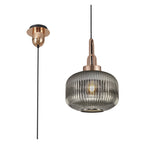 NLK05289 Amsterdam 1 Light Pendant Copper Matt Black