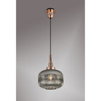 NLK05289 Amsterdam 1 Light Pendant Copper Matt Black