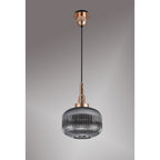 NLK05289 Amsterdam 1 Light Pendant Copper Matt Black