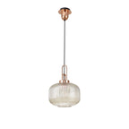 NLK05299 Amsterdam 1 Light Pendant Copper Matt Black