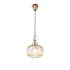 NLK05299 Amsterdam 1 Light Pendant Copper Matt Black