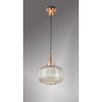 NLK05299 Amsterdam 1 Light Pendant Copper Matt Black