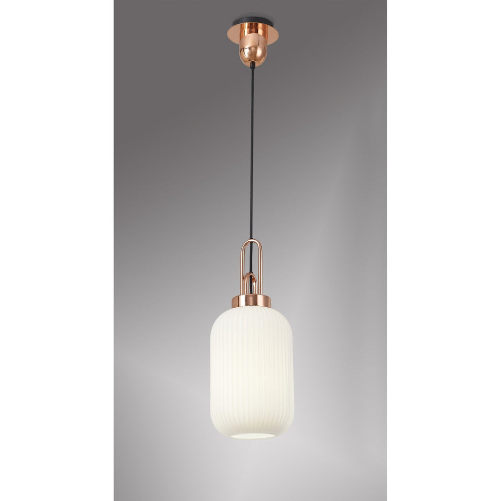 NLK05309 Amsterdam 1 Light Pendant Copper Matt Black