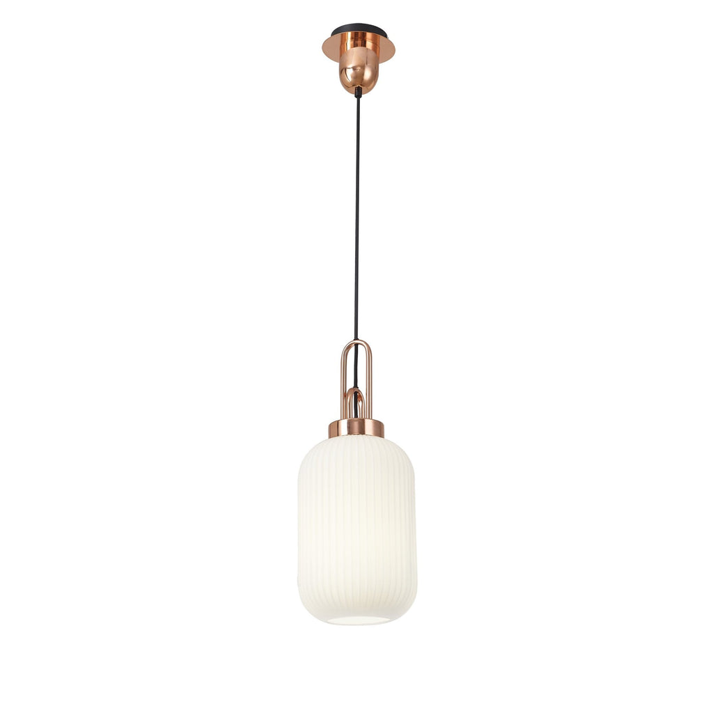 NLK05309 Amsterdam 1 Light Pendant Copper Matt Black