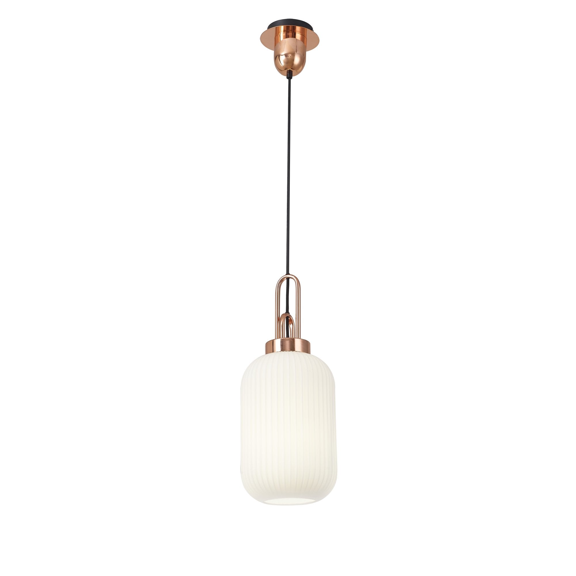 NLK05309 Amsterdam 1 Light Pendant Copper Matt Black