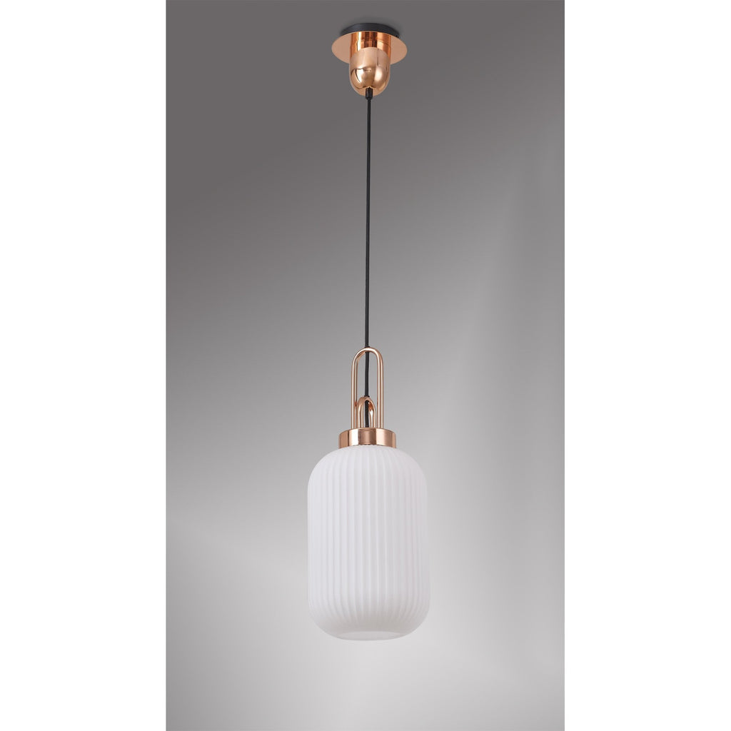 NLK05309 Amsterdam 1 Light Pendant Copper Matt Black