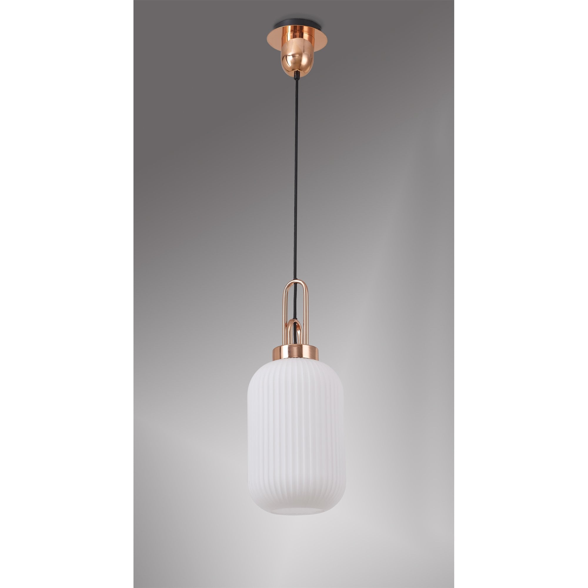 NLK05309 Amsterdam 1 Light Pendant Copper Matt Black