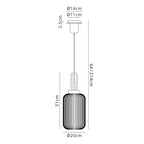 NLK05319 Amsterdam 1 Light Pendant Copper Matt Black