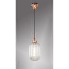 NLK05319 Amsterdam 1 Light Pendant Copper Matt Black