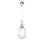 NLK05319 Amsterdam 1 Light Pendant Copper Matt Black