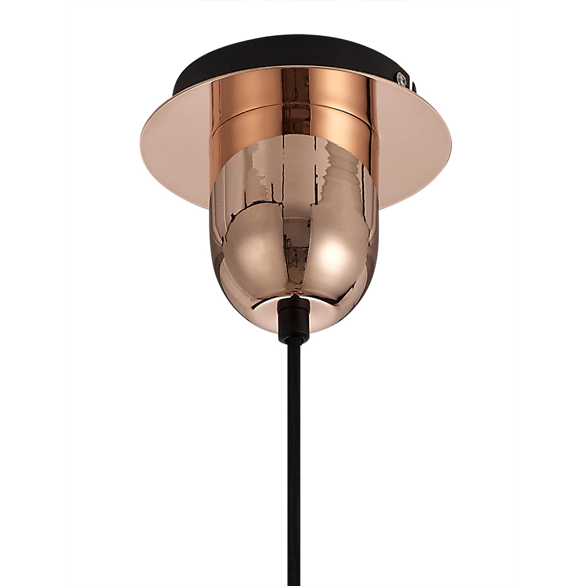 NLK05319 Amsterdam 1 Light Pendant Copper Matt Black