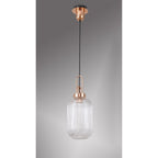 NLK05319 Amsterdam 1 Light Pendant Copper Matt Black