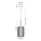 NLK05329 Amsterdam 1 Light Pendant Copper Matt Black