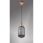 NLK05329 Amsterdam 1 Light Pendant Copper Matt Black