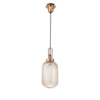 NLK05339 Amsterdam 1 Light Pendant Copper Matt Black