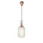 NLK05339 Amsterdam 1 Light Pendant Copper Matt Black